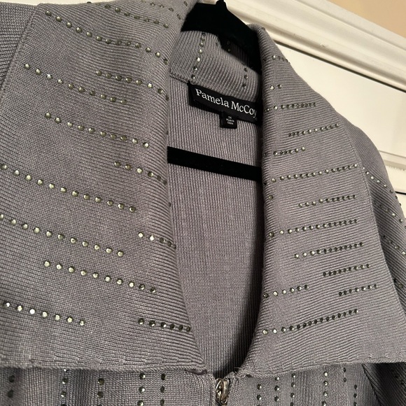 Gray Sweater Zipper Jacket 3X - Picture 3 of 11